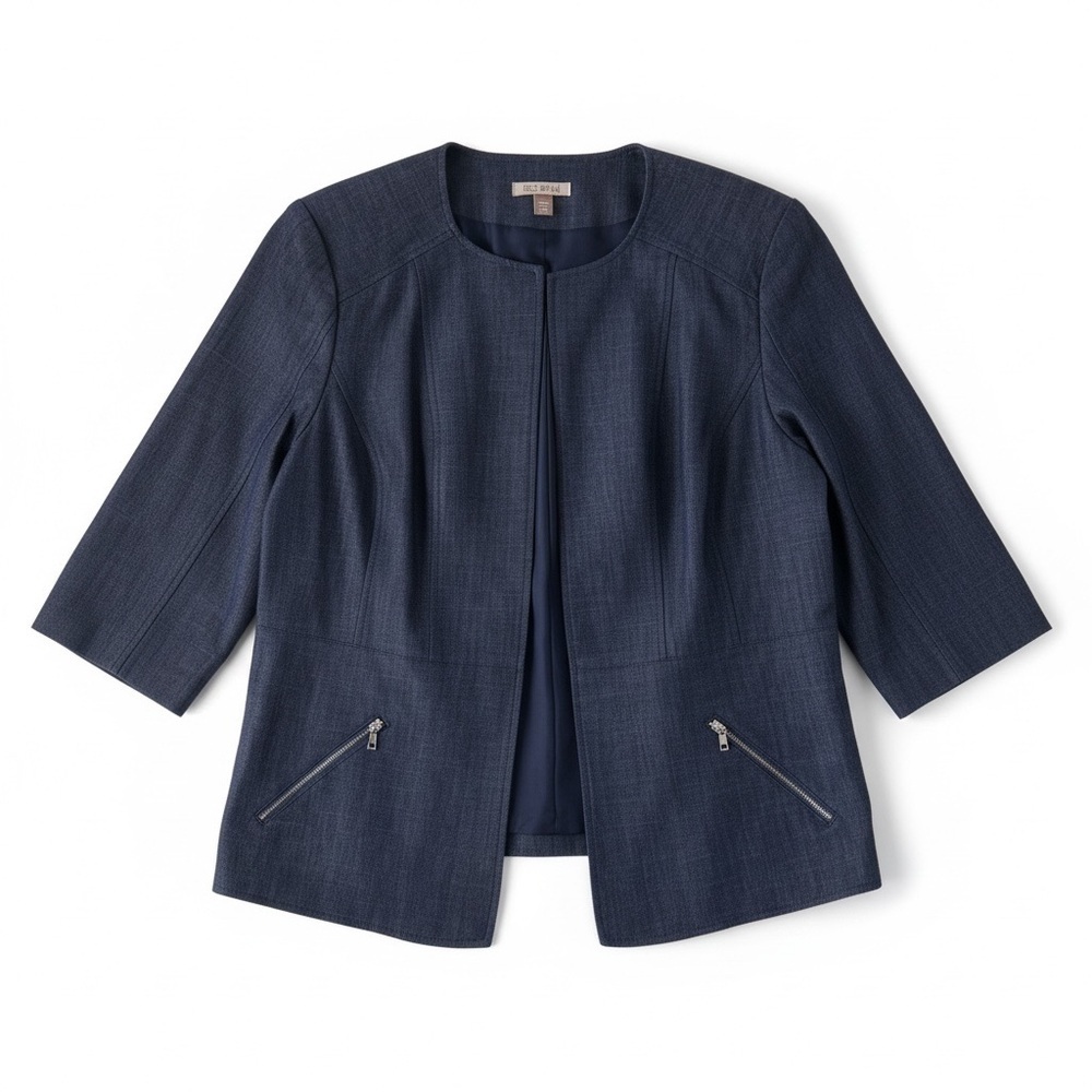 Roz & Ali Women’s Jacket Blue Size 1X